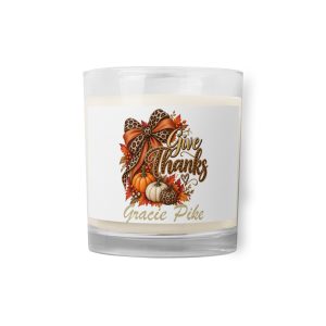 Glass jar soy wax candle