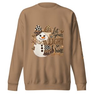 Let your light shine snowman Unisex Premium Sweatshirt